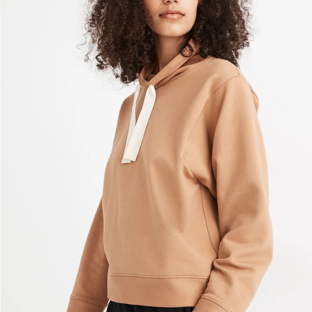 NWOT Madewell Super Comfy Organic MWL Line Cream Sweatshirt Size Small - Picture 4 of 9